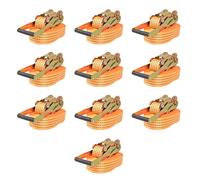 10x/4x Ratchet Tie Down Straps 4 Tonnes Tool Blue/Orange Multi Sizes vidaXL