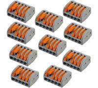 10x 5 Way WAGO Connector 32A Electrical Lever Terminal Block Push Fit Junction