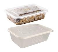 10x 500ML & 10x 650ML Clear Heavy Duty Plastic Food Containers With Leakproof Lids Rectangular Microwave & Freezer Safe Meal Prep Containers Storage Box Kitchen Organiser For Home Restaurant Takeaway