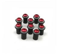 10x 5MM Motorcycle Windscreen Windshield Screw Bolts Screw For Y&amaha For YZF-1000 For YZF600 R1 R6(Rosso)