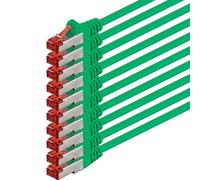 10x 7.5m - Cat 6 network cable patch cable Cat6 RJ45 SFTP - green