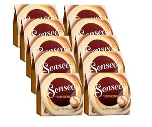 10x 8 Senseo Coffee Pads Doppelpadhalter Type Cappuccino Milk Range Soft Creamy