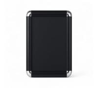 10x A4 Black Snap Frame - 25mm Round Corner Wall Mounted Poster Frame - Anti-Glare PVC Cover - Aluminium Display Holder for Indoor/Outdoor Use - Portrait or Landscape Orientation