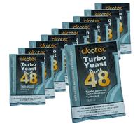 10 x Alcotec 48 Pure Turbo Super Yeast Packs 20% Alcohol