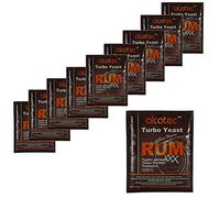 10x Alcotec Distiller’s Yeast Rum with Glucoamylase Enzyme 73g 25L