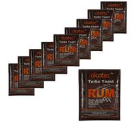 10x Alcotec Distiller’s Yeast Rum with Glucoamylase Enzyme 73g 25L