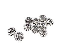 10x Alloy Spacer Beads Hair Braiding Jewelry Making DIY Bracelet Pendants Silver