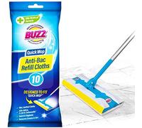 10x Anti-Bac Refill Clothes Pack For BUZZ Quick Mop | Hygienic Magic Cleaning | DIY | MULTIPURPOSE | GRNERAL | HOME | KITCHEN | OFFICE FLOOR UK FREE P&P
