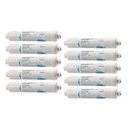 10x Aquati Under-Sink Tap Drinking Water Filter Replacement Inline Cartridges 1/4" Push Fit Connection