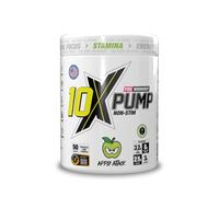 10X Athletic Non Stim Pre Workout Pump No Caffeine Beta Alanine Creatine Sugar Free Vegan Low Calorie Various Flavours 600g 25/50 Servings (Apple)