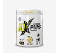 10X Athletic Non Stim Pump Pre Workout No Caffeine Beta Alanine Creatine Sugar Free Vegan Low Calorie Various Flavours 600g 50 Servings (Loco Lemon)