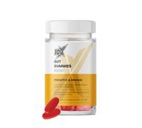 10X Athletic Pre Probiotic Gut Gummies - Pineapple & Orange | Probiotic & Prebiotic for Digestive Health | Chewable Vegan Gummies | Heat-Stable | Bloating Relief | 60 Gummies