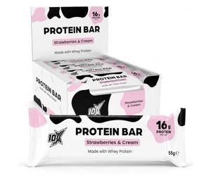 10X Athletic Protein Bars - Strawberry & Cream 12 x 60g | 16g Protein Per Bar | Premium High Protein Snacks for Fitness & Performance | Low Calorie Healthy Snacks | Pack of 12 Breakfast Bars