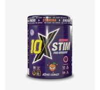10X Athletic STIM Pre Workout - Atomic Orange | 600G, 50 Servings | 350mg Electrolytes & 200mg Caffeine per Serving | Includes Beta Alanine & Creatine | Sugar Free | Vegan | Low Calorie