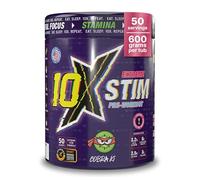 10X Athletic Stim Pre Workout Beta Alanine High Caffeine Creatine Sugar Free |Vegan Low Calorie Atomic Orange Flavour 600g 25/50 Servings (Cobra Ki)