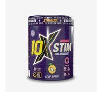 10X Athletic Stim Pre Workout Beta Alanine High Caffeine Creatine Sugar Free Vegan Low Calorie Various Flavours 600g 25/50 Servings (Loco Lemon)