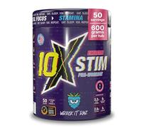 10X Athletic Stim Pre Workout Beta Alanine High Caffeine Creatine Sugar Free Vegan Low Calorie Various Flavours 600g 25/50 Servings (Blue Raspberry)
