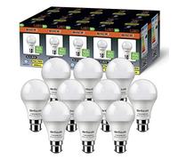 10x B22 BC GLS LED Bulbs 11W Cool White Daylight Brite-R 270° Beam 6500K 880lm 90% Energy Save* 110W Halogen Replacement Lamp AC170-260V WideAngle Frosted Home Office Lighting 2yr Warranty Pack of 10