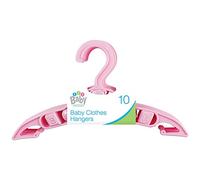 10x Baby Toddler Childrens Kids Child Small Plastic Clothes Coat Hangers Nursery - Pink