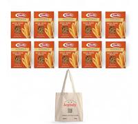 10x Barilla Mezze Penne Rigate Whole Wheat (Integrale) Italian Pasta 500 g+JOYTALY BAG