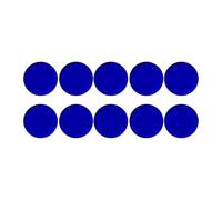 10x Billiard Cue Tip Pads, Professional 0.55 Inch Ferrule Pads, Replacement for Club Practice And Outdoor Billiards, blue