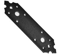 10x Black Decorative Metal Flat Mending Connecting Joining Plates Mending Fixing Heavy Duty Powder Coated Ornamental Timber Wood Repair Steel Sheet Brace Brackets 6" x 1.5" (160 x 40 x 2.5mm)
