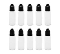10x Black Plastic Empty Squeezable 20ml Dropper Bottles Eye Liquid Ejuice Empty Dropper(Bottle+Tip Cap+Cap)