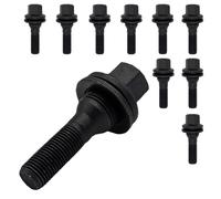 10x black Wheel bolts M12x1.25 flat seat for Citroën Berlingo I Berlingo I 4x4 B