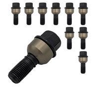 10x black Wheel bolts M14x1.5 ball seat 2-piece R14 for Audi e-tron GT F8 quattr