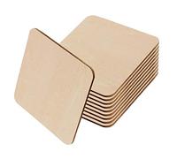 10x Blank Wood Natural Slices Wooden Squares Cutouts for DIY Crafts 11cm