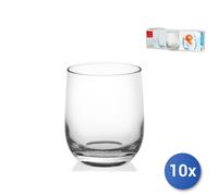10x Bormioli Rocco Pack 3 glasses loto in glass for water 27.5 cl