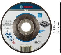10x Bosch 2608600223 Metal Grinding Discs Depressed Centre Medium/Coarse, 125mm
