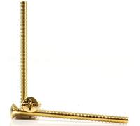 10x Brass Plated Electrical Screws M3.5 x 50mm Long Electric Faceplate Bolts Light Switch Plug Socket