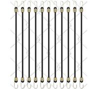 10x Bungee Cord Strap with Hooks for Gamechanger Phone Fence Mount Stability via Baseball, Softball, Tennis, Pickleball