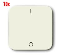 10x Busch Jaeger Switch Rocker with I/O Print Duro 2000 Cream White 2502-212