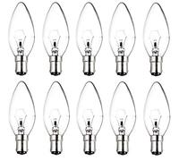 10x Candle Light Bulbs 25w / 40w / 60w Lamps Small Bayonet SBC B15 Clear (40)