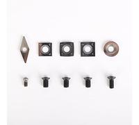 10x Carbide Tips Inserts Blades for Chisel Cutter Wood Turning Lathe Holder-Tool