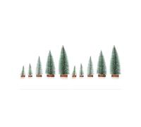 10X Christmas Tree Small Pine Trees the Wooden Base Home Desktop Decoration