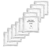10x Cider Yeast with Sweetener 8g 20-25L for Homebrew Cider Making Perry Scrumpy