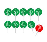 10x Classroom Voting Paddles True False Paddles Teacher Student Interaction Signs Green Red Yes No Paddles Thumbs up Thumbs Down Paddles for School Student Teacher Supplies Event Supplies