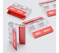 10x Clear Acrylic Piano Hinges 25mm - Self-Adhesive, No Glue Required, Transparent Plastic