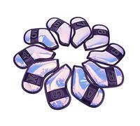 10x Club Head Covers with Number Embroidery Golf Iron Headcover Purple 9x19 cm