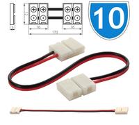 10x Connector Joiner Wire LED Strip Tape Light Solderless Single Colour 2 Pin