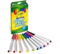 10X Crayola Washable Super Tips Markers Draw Thick & Thin Arts Crafts