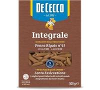 10x De Cecco Penne Rigate No. 41 Italian Whole Wheat (Integrale) Pasta 500 g