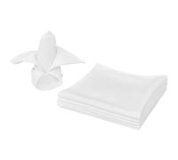 10x Dinner Napkins White 50x50cm Hotel Wedding Cleaning Cloth Linen vidaXL