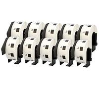 10x DK-11218 24 x 24 mm Compatible Round Labels Rolls (1000 Labels per Roll) for P-Touch QL-1110NWB QL-1100 QL-1060N QL-500 QL-500BW QL-570 QL-580 QL-700 QL-710W QL-800 QL-810W QL-820NWB