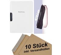 5x Durable DURASWING JOB - Two-part Application Folders with Clip - Color WHITE