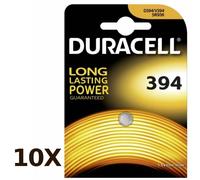 10X Duracell 394 380 1.5V Silver Oxide watch battery D394 V394 SR45 AG9 SR936