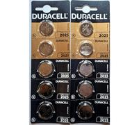 10X Duracell CR 2025 With Lithium (2 Blister Packs Of 5 Batteries) 10 Batteries